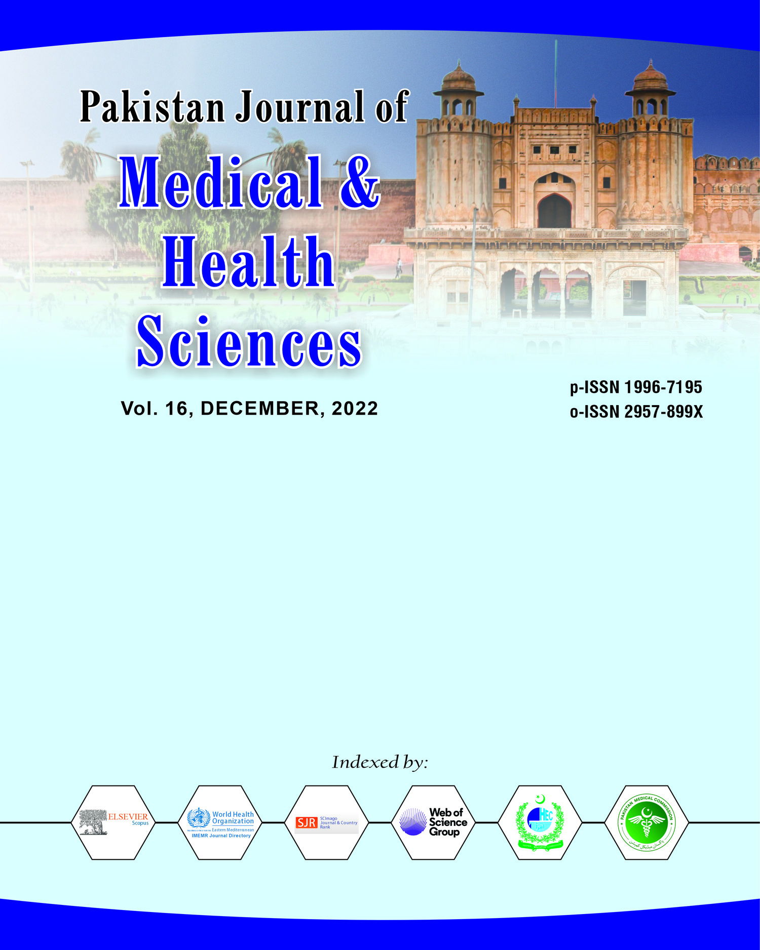 Pakistan Journal of Medical & Health Sciences